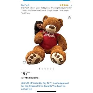 Large 5 Foot Plush Teddy Bear